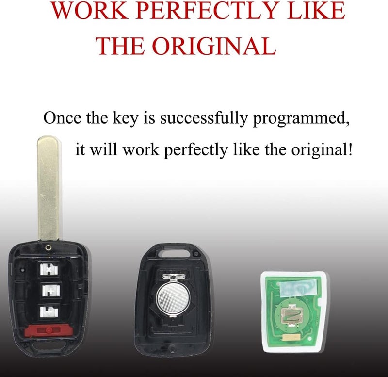 MechanMagic Key Fob Remote Replacement Fits for Honda Civic 2014 2015/Accord 2013-2015 MLBHLIK6-1T Keyless Entry Remote Control Uncut 4 Buttons 315 MHz ID74 G Chip (35118-T2A-A20) - Image 4